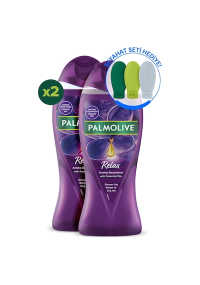 Palmolive Aroma Sensations So Relaxed Aromatik Banyo ve Duş Jeli 500 ml x 2 Adet + Seyahat Kiti Hediye