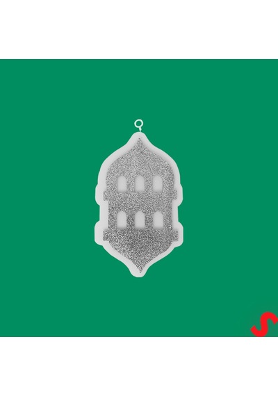 Ramazan Feneri Strafor Süs, 25cm X 15cm - Gümüş 0-99