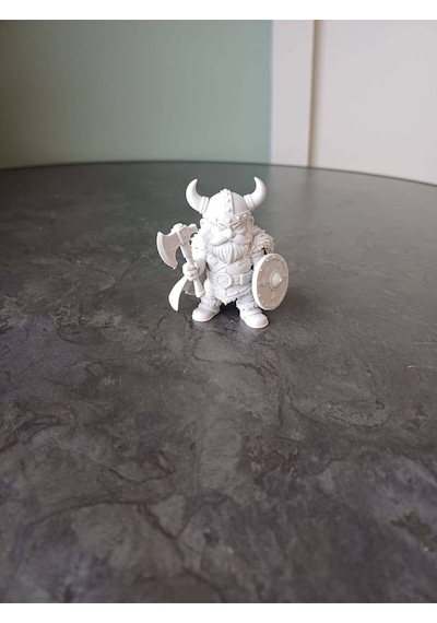 Mini Baltalı Ve Kalkanlı Viking Savaşçısı Figürü - Dekoratif Masaüstü Biblo