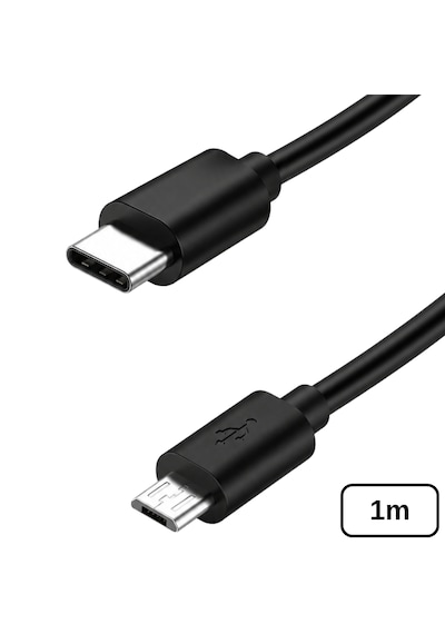 6003 Type C To Mikro Micro Usb Şarj Ve Data Ara Kablosu 1 Metre