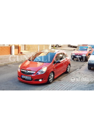 Kit Garaj Opel Corsa D Makyajsız Ön Ek Dayanıklı Plastik Boyasız