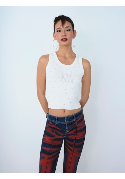 Loft Slim Fit Kadın Top Lf2040096 Q1.v1 Beyaz