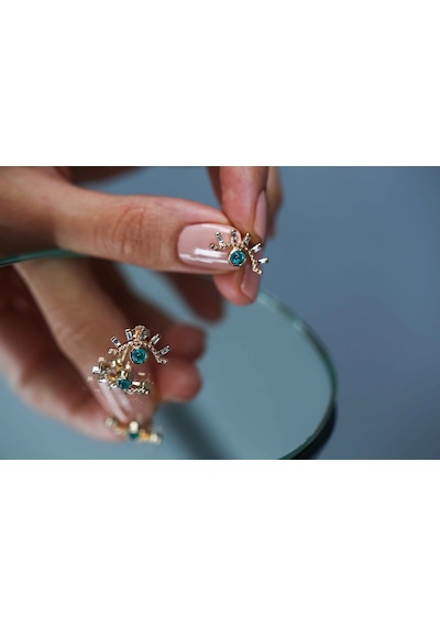 Reis Kuyumculuk  Mavi Ay Earring