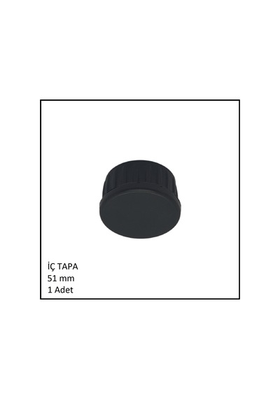 Plastik İç Tapa, Yuvarlak, 51 Mm Siyah