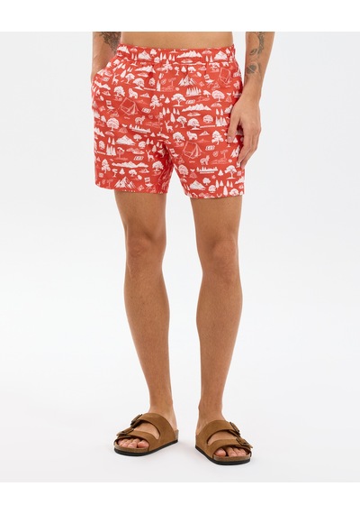Skechers M 7 Inch Swimshort Erkek Kırmızı Deniz Şortu S2610132-0120 Kırmızı
