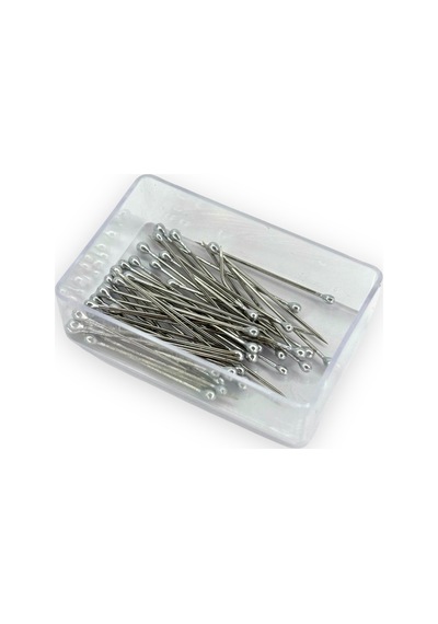 Loggia Toplu İğne Gümüş Gri Renk 50 Adet 2.5cm - Eşarp Ve Şal İğnesi - Kadın Tesettür Aksesuar Çok Amaçlı Gümüş
