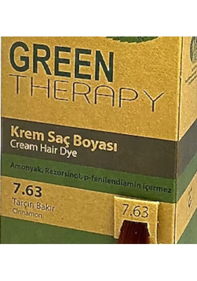 Green Therapy Krem Saç Boyası 7.63 Tarçın Bakır