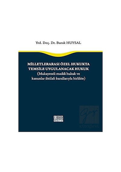 On İki Levha Yayınları - Milletlerarası Özel Hukukta Temsile Uygulanacak Hukuk