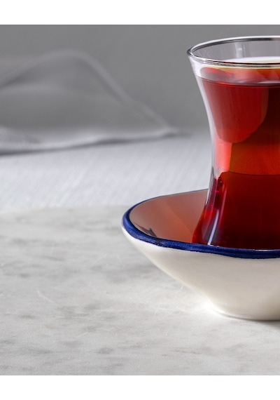 Madame Coco Vie Rouge Bourges 8'li Çay Seti - Mavi/beyaz - 108 Ml 8684427290545 Çok Renkli