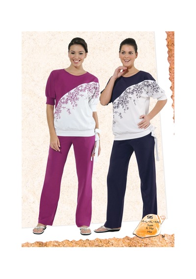 Meks Berrak Bayan Pijama Takımı 5115 - Renk: Lacivert / Beden: M AÇIK GRİ