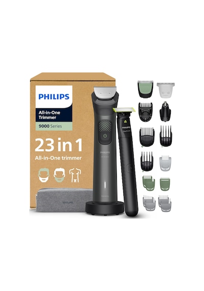 Philips Multigroom Series 9000 Hepsi Bir Arada 23 Parçalı Sakal Düzeltici, Saç Düzeltici Ve Oneblade Düzeltici - Yüz, Baş Ve Vücut İçin Eksiksiz Bakım Seti, 27 Uzunluk Ayarı 0,2-20 Mm , Mg9561/30 Diğer