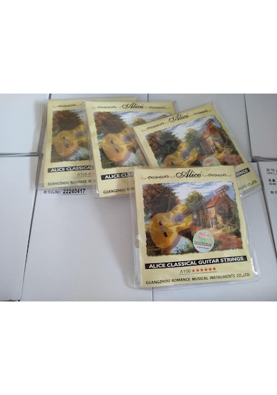 4 Paket Birden Alice A-106 Model Klasik Gitar Tel Seti-4 Set