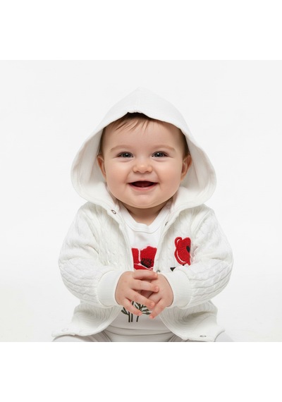 Milays Kız Bebek %100 Pamuk 0-3 Ay Premium Kalite Setler Beyaz