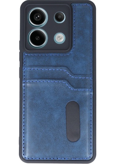 Uryport Xiaomi Redmi Note 13 Pro 5g Kılıf Sara Kartvizitli Deri Kılıf - Lacivert