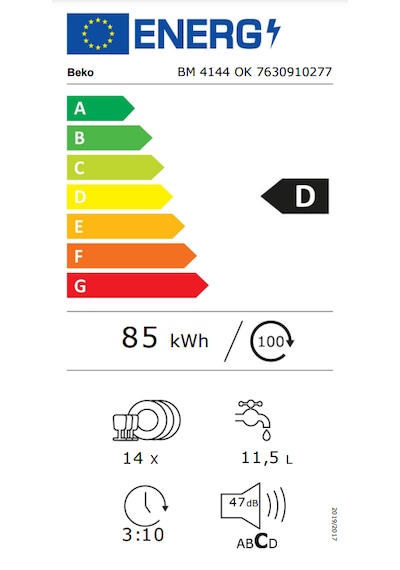 Beko BM 4144 OK 4 Programlı 14 Kişilik Bulaşık Makinesi