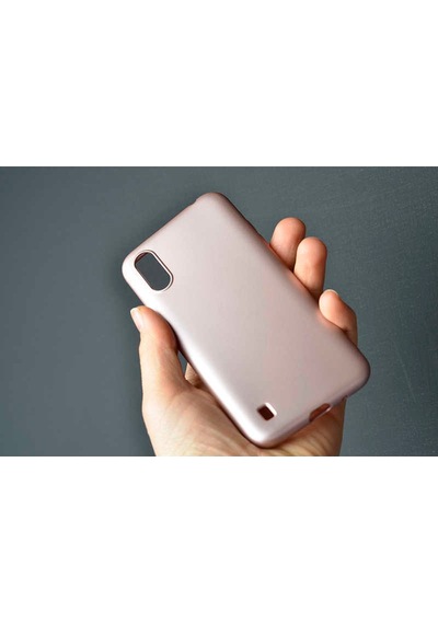 Galaxy A01 Kılıf Zore Premier Silikon Kapak Saks Mavi