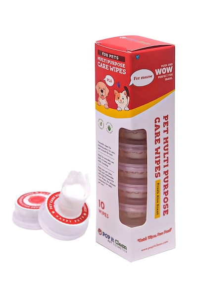 Popitclean Evcil Hayvan Kedi & Köpek Çok Amaçlı Bakım ve Temizleme Mendili