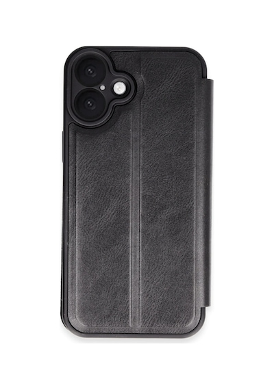 Apple Uyumlu iPhone 16 Plus Kılıf Flip Cover Siyah/