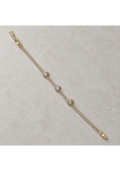 Dora S Shine Amore Trio Üç Kalpli Taşlı Altın Renk Paslanmaz Çelik Kadın Su Yolu Bileklik - 17 - 19 Cm Renkli Dora S Shine Amore Trio Üç Kalpli Taşlı Altın Renk Paslanmaz Çelik Kadın Su Yolu Bileklik - 17 - 19 Cm Renkli