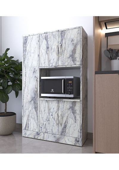 Riva 5 Kapaklı Çok Amaçlı Mutfak&banyo Dolabı, Mermer Desenli