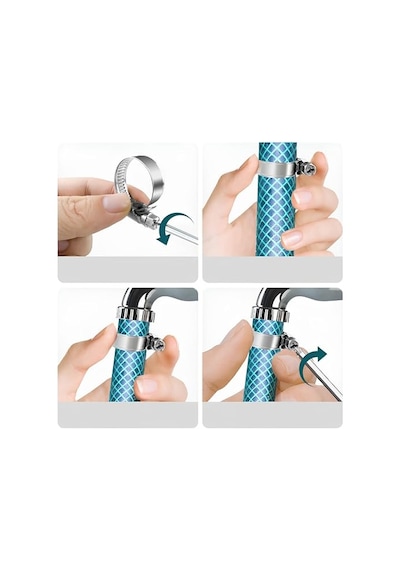 5 Adet Hortum Kelepçesi Tork Ayarlı 28x48 Mm Paslanmaz Çelik Boru Metal Kelepçe Ayarlanabilir Klips