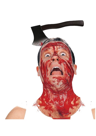 Kafaya Saplanmış Halloween Kanlı Balta Şaka Tacı 5477 "