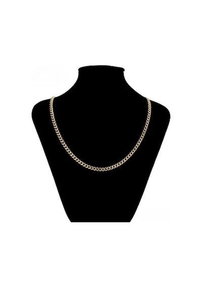 Klasik Gurmet Zincir Kolye 14 Ayar Altın Kaplama / 55 Cm Gold
