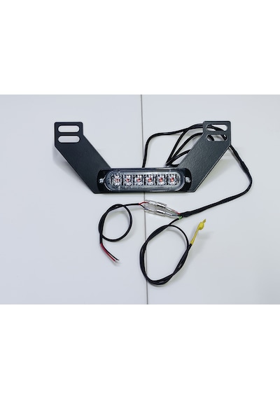Mikron Devre M6 - Plakalık Altı 18 Modlu Led Lamba Metal Braketli Kolay Bağlantı Konnektörlü F1 Stop Çakar Seçenekler