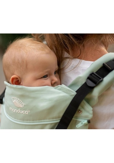 Manduca First Ergonomik Bebek Taşıyıcı 3 Taşıma Pozisyonu, Ayarlanabilir ve Konforlu Portbebe Nane Tek Ebat