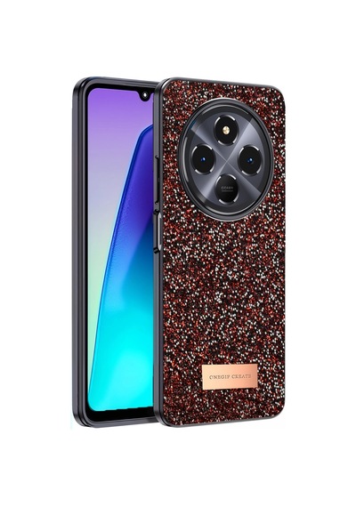 Onegif Xiaomi Redmi 14c Bright Simli Kapak - Derin Mor 0.2M-Çok Renkli