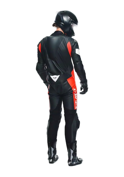 Dainese Daınese/tosa 1 Pcs Leather Suıt Perf. Black Flu Red Whıte Kırmızı
