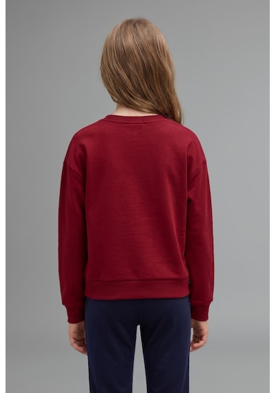Defacto Baskılı Uzun Kollu Sweatshirt Üst İspanyol Paça Alt 2li Takım Kız Çocuk I1136a826aubr229 Bordo-br229