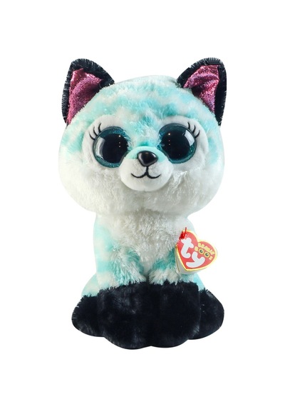 Ty Beanie Boos Mavi Şevron Desenli Peluş Tilki Atlas 17 Cm