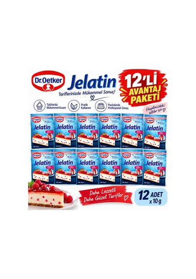 Tek Tek Alma, Mutfağını Stokla Jelatin 12 Li Ekonomik Set Pasta & Tatlı Keyfi - 925249692