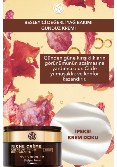 Yves Rocher Gündüz Kremi - Besleyici Yaşlanma Karşıtı Değerli Yağ Bakımı / Riche Crème-26273 50 Ml