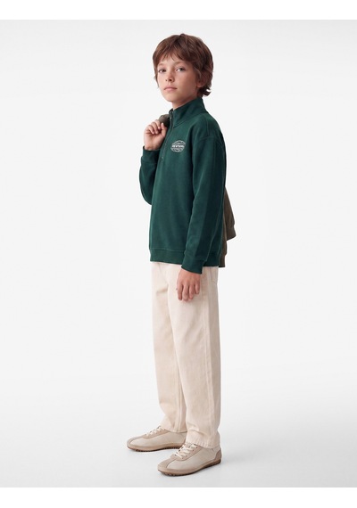 Koton Baskılı Uzun Kollu Şardonlu Pamuklu Yarım Fermuarlı Dik Yaka Sweatshirt Yeşil 7wkb10311tk Koton Baskılı Uzun Kollu Şardonlu Pamuklu Yarım Fermuarlı Dik Yaka Sweatshirt Yeşil 7wkb10311tk