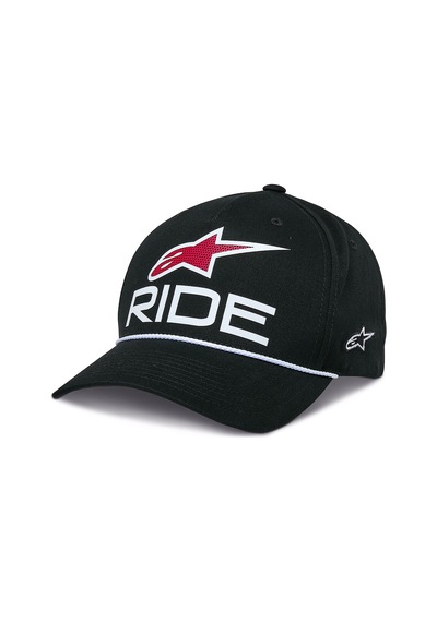 Alpinestars Ride Comp Snapback Şapka Siyah Beyaz Kırmızı