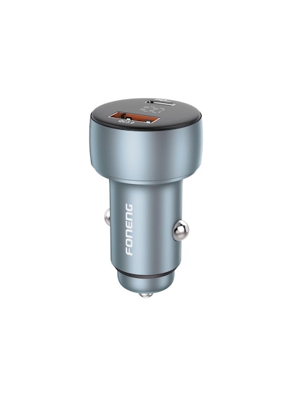 Foneng C18 48W 1xUsb 1xType-C Giriş Dijital Göstergeli Araç içi Çakmaklık Şarj Aleti
