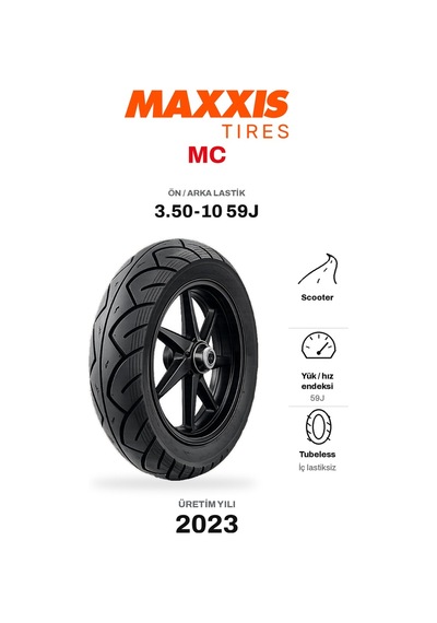 Maxxis 3.50-10 59j Ön/arka Motosiklet Lastiği