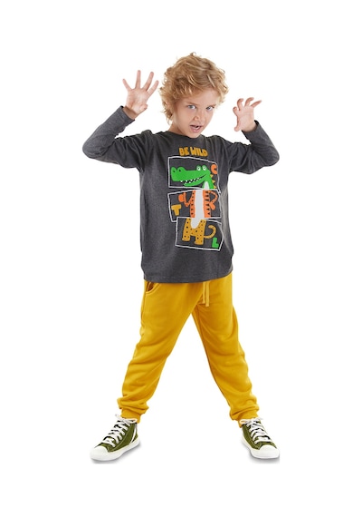 Denokids Be Wild Erkek Çocuk T-shirt Pantolon Takım Çok Renkli