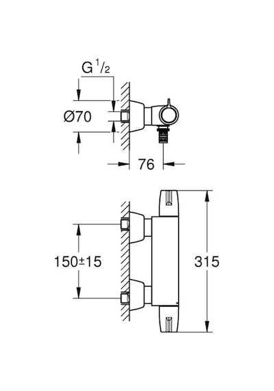 Grohe Grohtherm Special 34666000 1/2" Termostatik Lavabo Bataryası