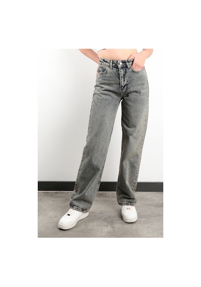 Giysa Kadın Jean Straight Leg %100 Pamuk Tint Gri Boru Paça Yüksek Bel Kot Pantolon - Jb591-2516 Mavi Giysa Kadın Jean Straight Leg %100 Pamuk Tint Gri Boru Paça Yüksek Bel Kot Pantolon - Jb591-2516 Mavi