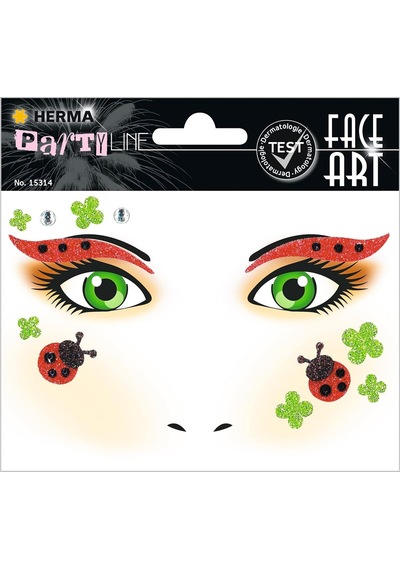 Face Art Yuz Susleme Etiket Ugurbocegi Açık Gri - Füme