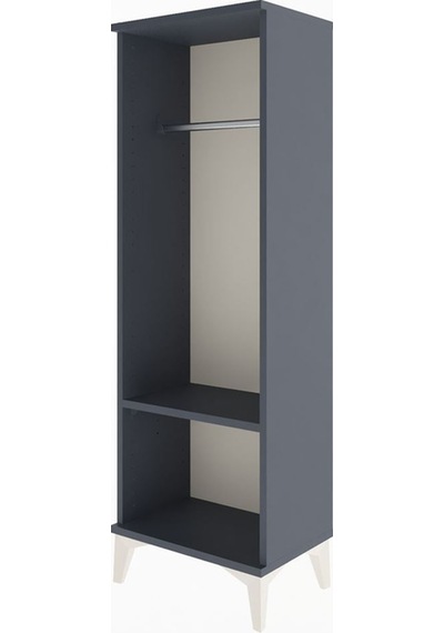 Arges Dolap Tek Raflı Tek Askılı 44x30x134 Antrasit-antrasit Antrasit