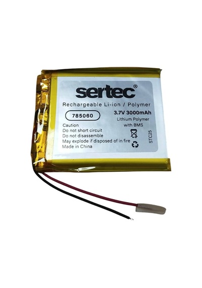 Sertec 785060 3.7v 3000mah Li-polymer Pil Devreli/1.5a Evimdeyokyok