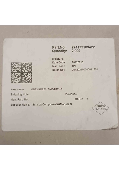 Cdrh4d22/hpnp-2r7nc 2,7uh 2,2a 5x5x2.4 Smd Bobin 19 Adet
