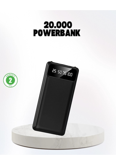 Hubrendy Tekno Çoklu Güvenlik Korumalı 20.000 Mah Powerbank Fener Özellikli Diğer