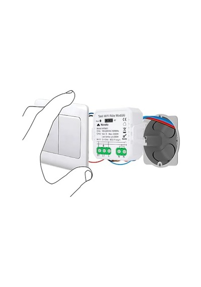 Tuya Uyumlu Tekli Wifi Akıllı Anahtar 10a - 220v Röle - Tek Çıkışlı, Anahtar Girişli, Google Asistan, Alexa D Genel