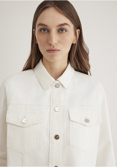 Mavi - Thalia Mavi Premium Beyaz Jean Ceket 1110289-89161 Beyaz