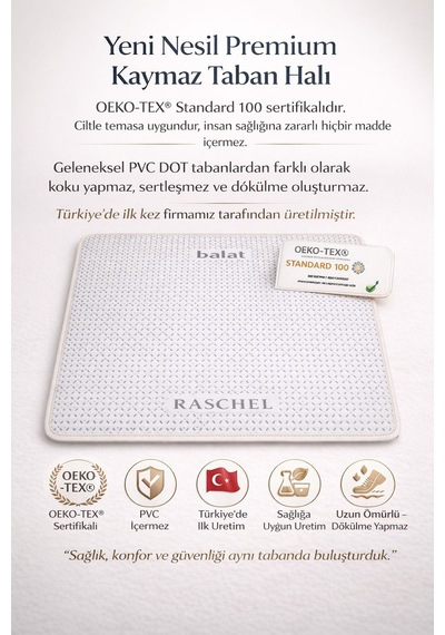Raschel Carpet Bohem Krem Emboss Premium Seri Kaymaz Taban Jel Taban Halı Yolluk Antre Hol Krem